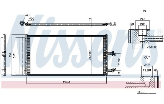Condenser, air conditioning 941303 Nissens, Image 5