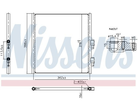 Condenser, air conditioning 941308 Nissens