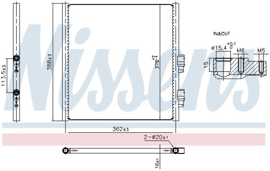 Condenser, air conditioning 941308 Nissens
