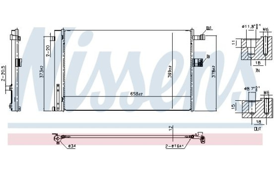 Condenser, air conditioning 941356 Nissens