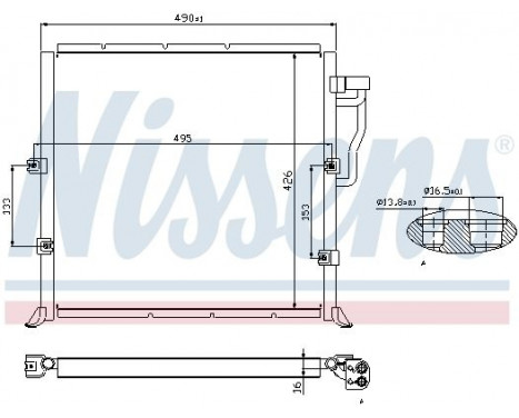 Condenser, air conditioning 94157 Nissens, Image 2