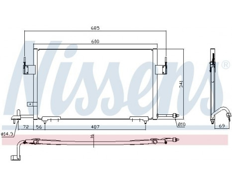 Condenser, air conditioning 94200 Nissens, Image 6