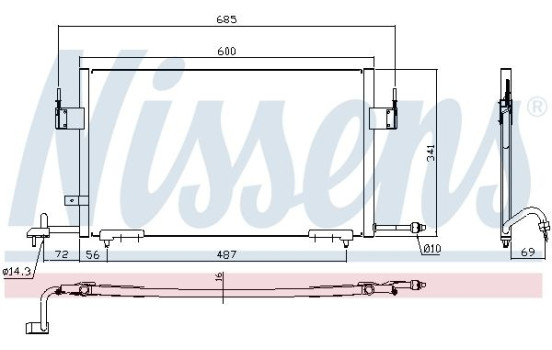 Condenser, air conditioning 94200 Nissens, Image 6
