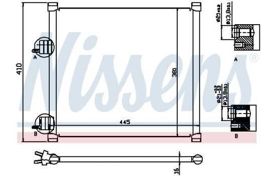 Condenser, air conditioning 94302 Nissens, Image 6