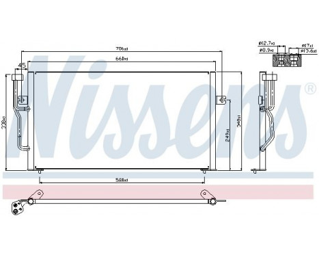Condenser, air conditioning 94305 Nissens, Image 3