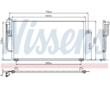 Condenser, air conditioning 94306 Nissens