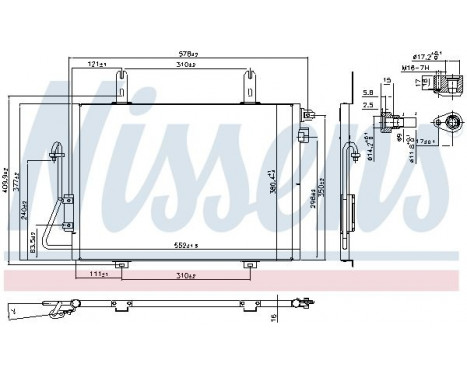 Condenser, air conditioning 94324 Nissens