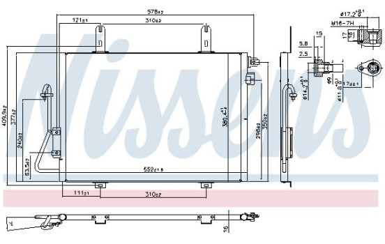 Condenser, air conditioning 94324 Nissens