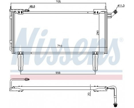Condenser, air conditioning 94351 Nissens, Image 2