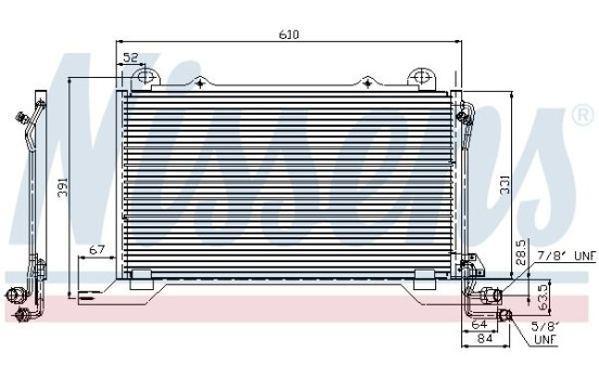Condenser, air conditioning 94425 Nissens, Image 2