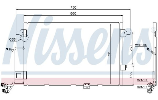 Condenser, air conditioning 94430 Nissens