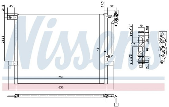 Condenser, air conditioning 94431 Nissens, Image 2