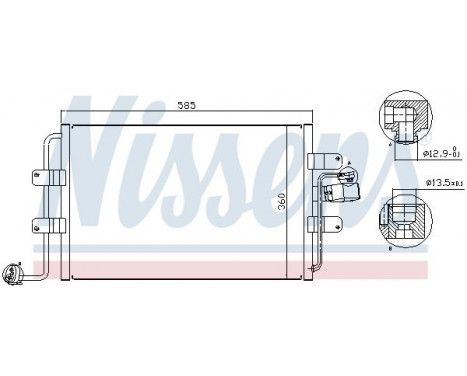 Condenser, air conditioning 94522 Nissens, Image 2