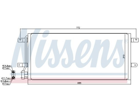 Condenser, air conditioning 94524 Nissens, Image 3