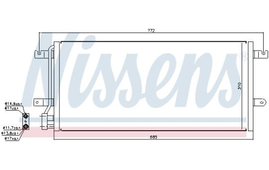 Condenser, air conditioning 94524 Nissens, Image 3