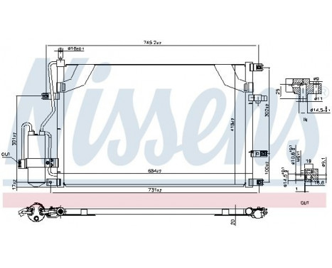 Condenser, air conditioning 94525 Nissens, Image 3