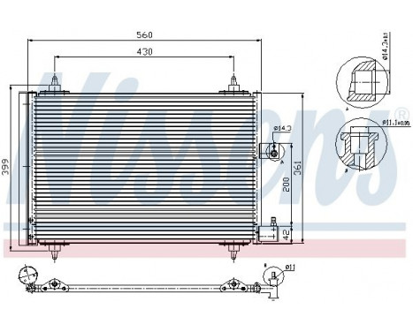 Condenser, air conditioning 94534 Nissens, Image 6