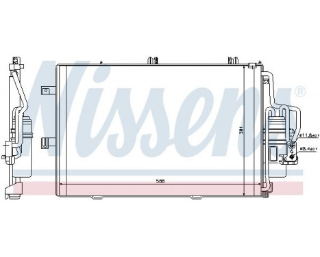 Condenser, air conditioning 94546 Nissens