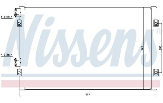 Condenser, air conditioning 94555 Nissens