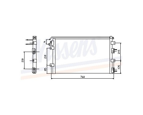 Condenser, air conditioning 94556 Nissens