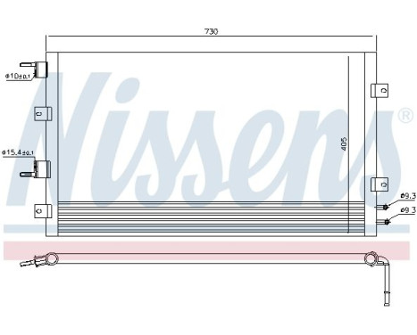 Condenser, air conditioning 94556 Nissens, Image 6