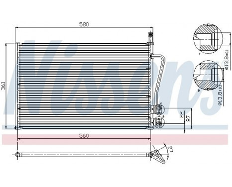 Condenser, air conditioning 94587 Nissens, Image 2