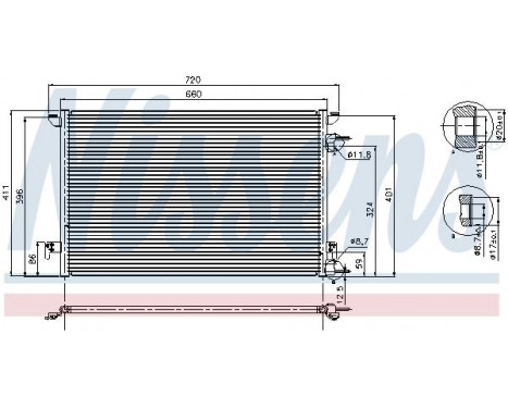 Condenser, air conditioning 94598 Nissens, Image 2