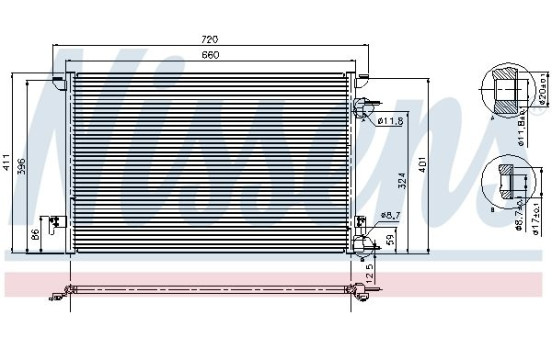 Condenser, air conditioning 94598 Nissens, Image 2