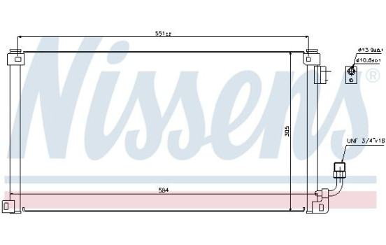 Condenser, air conditioning 94599 Nissens, Image 3