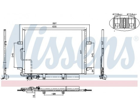 Condenser, air conditioning 94614 Nissens, Image 6