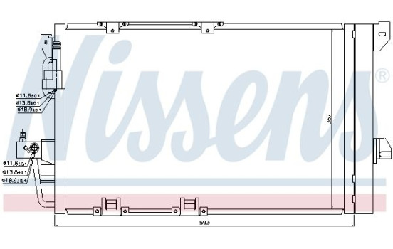 Condenser, air conditioning 94650 Nissens