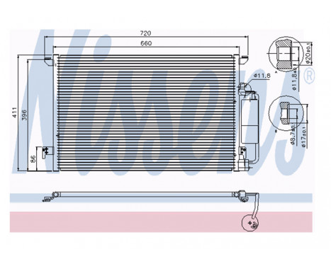 Condenser, air conditioning 94675 Nissens