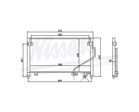 Condenser, air conditioning 94688 Nissens