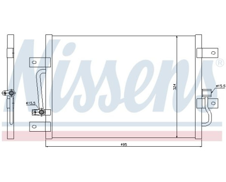Condenser, air conditioning 94692 Nissens