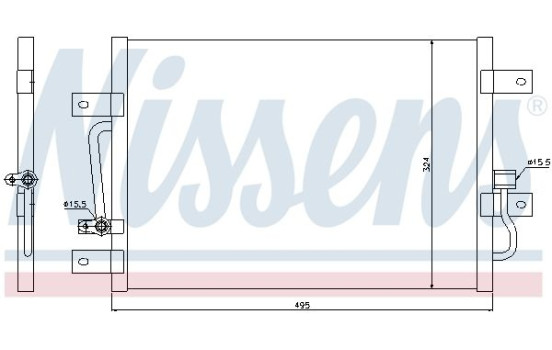 Condenser, air conditioning 94692 Nissens
