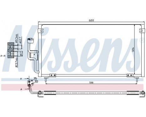 Condenser, air conditioning 94702 Nissens, Image 6