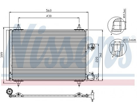 Condenser, air conditioning 94723 Nissens, Image 2