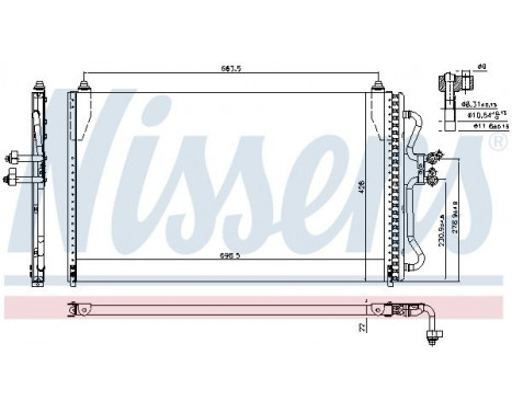 Condenser, air conditioning 94731 Nissens, Image 3