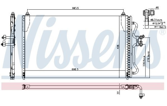 Condenser, air conditioning 94731 Nissens, Image 3