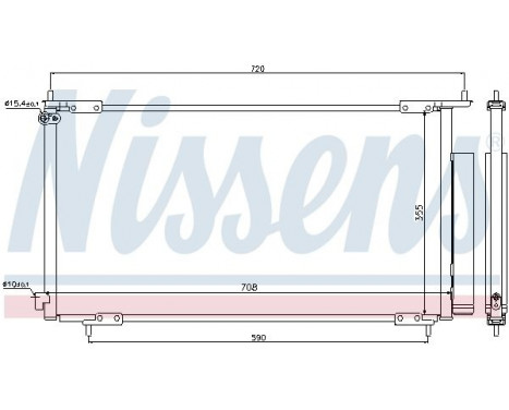 Condenser, air conditioning 94772 Nissens, Image 2