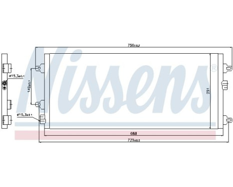 Condenser, air conditioning 94782 Nissens, Image 5