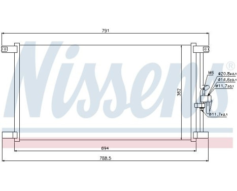 Condenser, air conditioning 94798 Nissens, Image 2