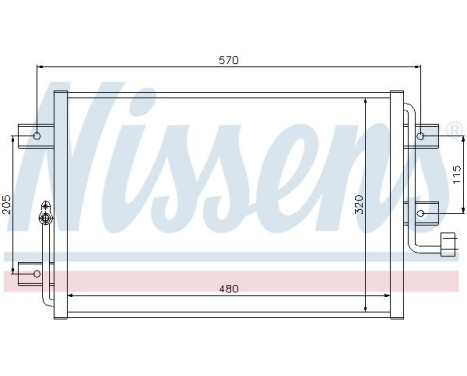 Condenser, air conditioning 94825 Nissens, Image 5