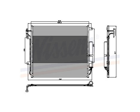 Condenser, air conditioning 94839 Nissens, Image 2