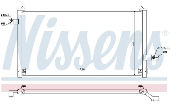 Condenser, air conditioning 94847 Nissens, Image 2