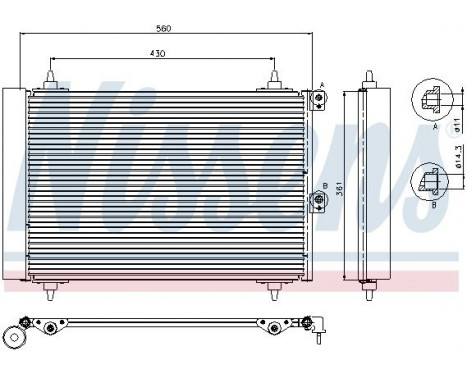 Condenser, air conditioning 94870 Nissens