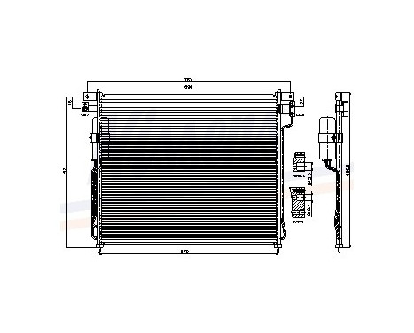Condenser, air conditioning 94879 Nissens, Image 2
