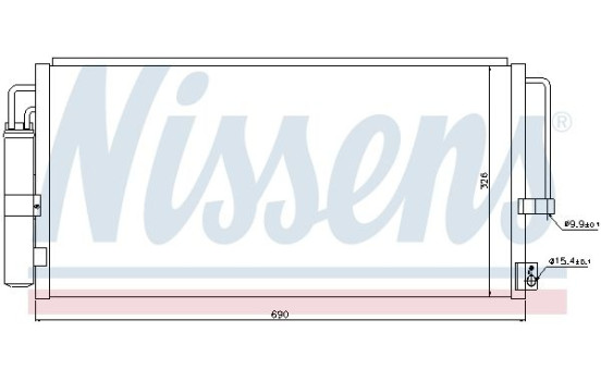 Condenser, air conditioning 94884 Nissens, Image 2