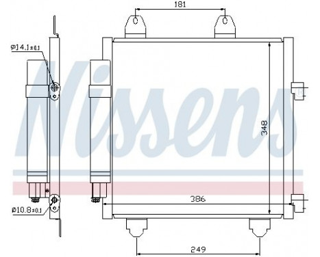 Condenser, air conditioning 94891 Nissens