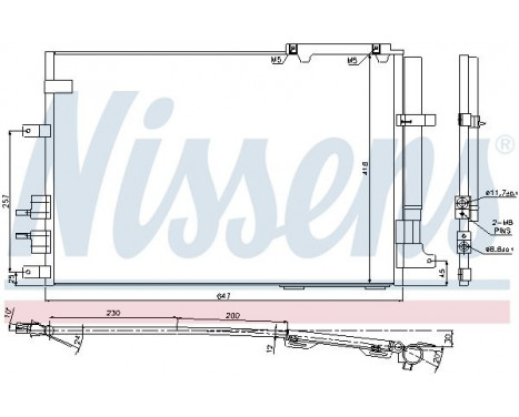 Condenser, air conditioning 94914 Nissens, Image 2